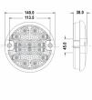 Lampa ceata fi140, 14 LED-uri, 2 suruburi, hamburger CA9013 247Lighting