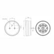 Lampa ceata 2 suruburi, LED, cu pozitie, rotunda, FT-111-LED Fristom