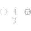 Lampa ceata 2 suruburi, 75x75, 12 LED-uri, FT-400 SS SuperSeal
