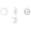Lampa mers inapoi, 1 surub, 75x75, 12 LED-uri, FT-410 P Fristom