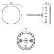 Lampa mers inapoi, 75x75, LED, 2 suruburi, cu cablu si mufa, FT-410 LED SS Super Seal Fristom