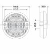 Lampa mers inapoi 2 suruburi, fi140, 14 LED-uri, hamburger CA9014 247Lighting