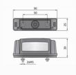 Lampa numar, 90x25, clips, LSP1.48500 Wesem