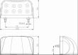 Lampa numar 100x55, 8 LED-uri, 12-30V FT-026 Fristom     