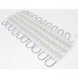 Modul LED 3 SMD-uri injectate, 12V, lumina galbena, 3 x 5730, 20 buc/folie