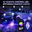 Set 8 lumini ambientale, LED, sub masina, 12V, multimod si multicolor, 3 moduri de a controla luminile, Smart Led Rock Light, HHRY168