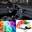 Fir neon cu LED-uri, 2m, 12V cu droser si stecher, albastru 