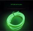 Fir neon cu LED-uri, 2m, 12V cu droser si stecher, verde fosforescent
