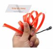 Fir neon cu LED-uri, 2m, 12V cu droser si stecher, portocaliu