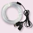 Fir neon cu LED RGB, 2m, cu 1 mufa USB 5V, cu intrerupator, FIR-RGB1-2P