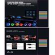 Fir neon LED RGB, 2m, cu 1 mufa pe fir, alimentare USB 5V, cu telecomanda, FIR-RGB1-2TL