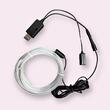 Fir neon LED RGB, 2m, cu 1 mufa pe fir, alimentare USB 5V, cu telecomanda, FIR-RGB1-2TL