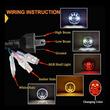 Far universal LED, fi17.8cm, 9-36V, 60W, 5500lm, cu faza lunga, scurta, pozitie alba DRL, semnalizare si modul intermitent RGB craniu, pentru Jeep si moto, Pirate Skull 03695 Amio