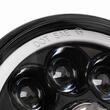 Far universal LED, fi17.8cm, 9-36V, 60W, 5500lm, cu faza lunga, scurta, pozitie alba DRL, semnalizare si modul intermitent RGB craniu, pentru Jeep si moto, Pirate Skull 03695 Amio