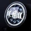 Far universal LED, fi17.8cm, 9-36V, 60W, 5500lm, cu faza lunga, scurta, pozitie alba DRL, semnalizare, pentru Jeep si moto, Ghost 03696 Amio