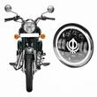 Far universal LED, fi17.8cm, 9-36V, 60W, 5500lm, cu faza lunga, scurta, pozitie alba DRL, semnalizare, pentru Jeep si moto, Ghost 03696 Amio