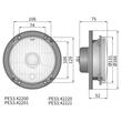 Element optic fi131/139-110, cu pozitie, cu masca fi161, pentru far tractor, PES3. 42220 Wesem