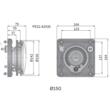 Far fi 142/ 150, 164x164, incastrabil, universal, camioane, tractoare, rama patrata, cu pozitie, Deutz PES2. 42030 Wesem
