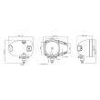 Far cu lampa semnalizare inclusa, cu cablu cu mufa DT6p, dreapta si stanga, SET, Caterpillar, bobcat,  HR-A-030 Huaren