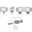 Far cu lampa semnalizare inclusa, H4 cu pozitie, cu mufa DT Deutsch 6Pini, stanga, Hella / Cobo RGV1B. 52401 Wesem