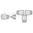 Far cu semnalizare dreapta RGV1. cu mufa AMP SuperSeal 5pini, 49040 Wesem