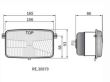 Element optic fara rama Wesem 30879 pentru far Zetor (25777 / REPR1) 