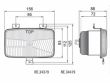 Element optic fara rama, fara pozitie, pentru far Zetor 25777/REPR1, 156x93, pentru H4, 34479 Wesem