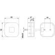 Lampa gabarit 62x62, LED, rosie, 12-36V, FT-027-C Fristom