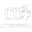 Lampa gabarit, 63x42, bec, rosu cu alb, cu suport lateral, FT-024 Fristom