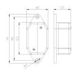 Lampa gabarit 63x42, bec, rosu cu alb, cu suport urechi, FT-024/III Fristom