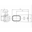 Lampa gabarit 63x42, LED, galbena, cu suport lateral, FT-001-Z1 Fristom
