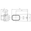 Lampa gabarit 63x42, LED, suport lateral, alba, FT-001-B1 LED Fristom