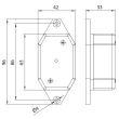 Lampa gabarit 63x42, LED, galbena, cu suport 2 urechi, FT-001-Z3 Fristom
