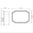 Lampa gabarit 65x42 cu LED3, fara suport, alba FT-001-B LED Fristom