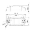 Lampa gabarit 65x28, LED, galbena, 12-36V, cu catadioptru, FT-062 Z Fristom