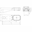 Lampa gabarit 63x170, cu Led, cu suport lateral lung, alba FT-069 BIV Fristom