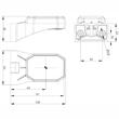 Lampa gabarit 63 x 63 cu Led, cu suport lateral, alba FT-069 B1 Fristom