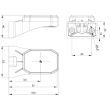Lampa gabarit 63 x 63 cu Led, cu suport lateral, galbena FT-069 Z1 Fristom