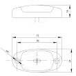 Lampa gabarit 72x34, LED, galbena, 12-36V FT-025/Z Fristom 