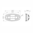 Lampa gabarit 74x36, LED, alba, 12-24V, FT-068 B DARK Fristom