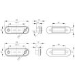 Lampa gabarit 78x22, LED, rosie, 12-30V, FT-015/C Fristom 
