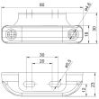 Lampa gabarit 80x18, LED, alba, cu talpa, 12-36V, FT-013 B+K Fristom  