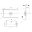 Lampa gabarit 80x45, bec, rosie, fara suport, 12-24V, G17 Gmak  