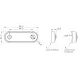 Lampa gabarit, 84x27, LED, slim, alba, cu 2 garnituri bullbar,  FT-073B Fristom
