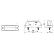 Lampa gabarit 93x30, LED, alb-rosie, LD 703 Horpol