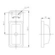 Lampa gabarit 95x55, bec, alba cu rosu, cu talpa, 12-24V, G05/1 Gmak 