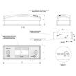 Lampa gabarit 96x36, bec, rosie, 12-24V, LO302 Horpol
