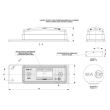 Lampa gabarit 96x36, bec, alba, cu suport, 12-24V, LOW303 Horpol