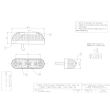 Lampa gabarit 96x39, LED, fata cabina, LD 230 Horpol 