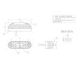 Lampa gabarit 96x39, LED, galbena, tip Ema32, LD 233 Horpol